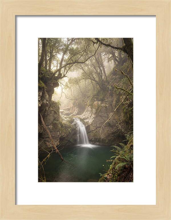 Cascading Waterfall Into Emerald Pool