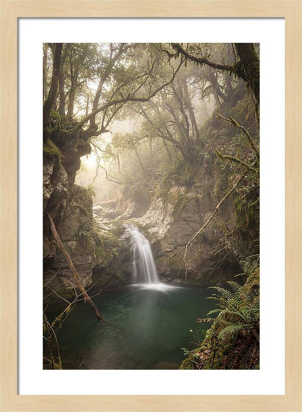 Cascading Waterfall Into Emerald Pool