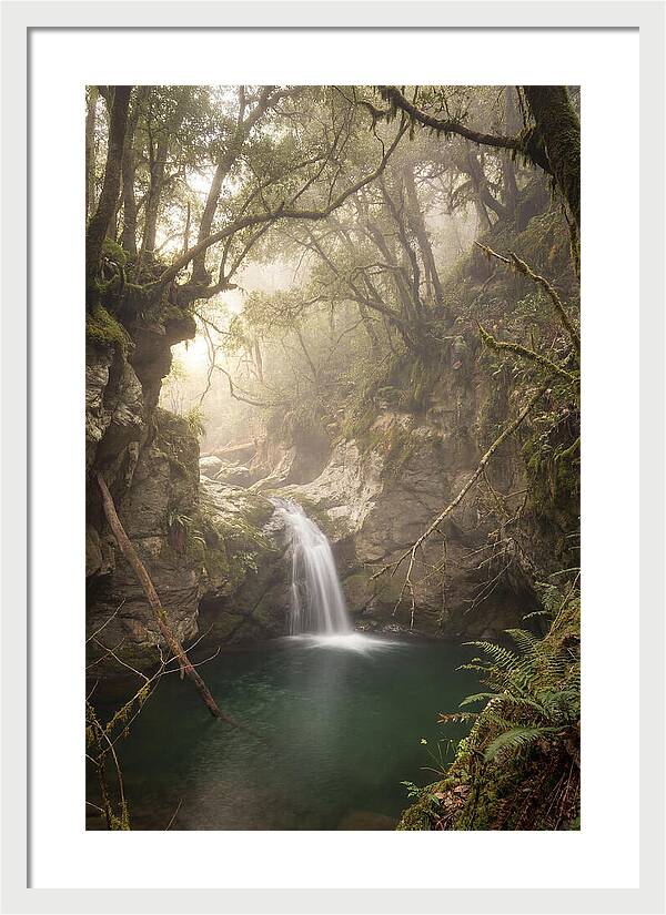 Cascading Waterfall Into Emerald Pool