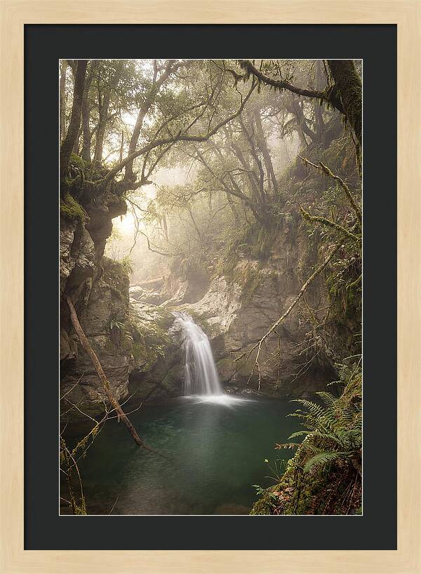 Cascading Waterfall Into Emerald Pool