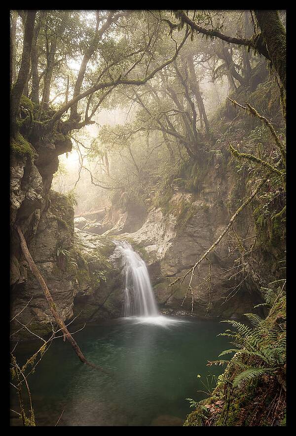 Cascading Waterfall Into Emerald Pool
