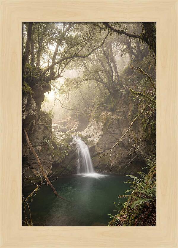 Cascading Waterfall Into Emerald Pool