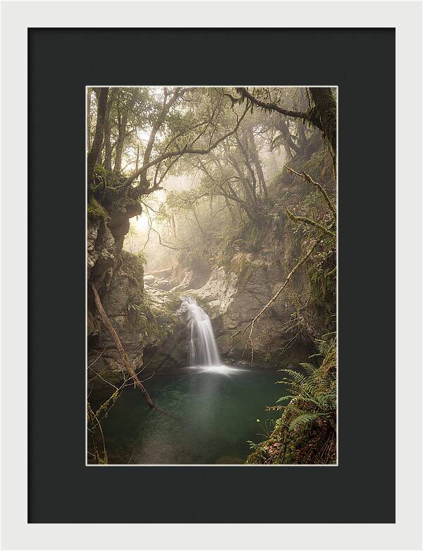Cascading Waterfall Into Emerald Pool