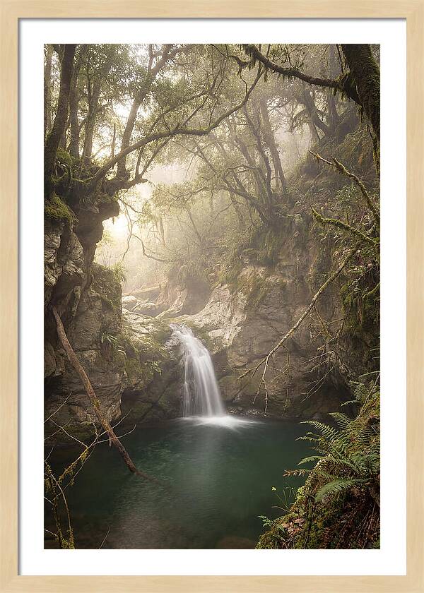Cascading Waterfall Into Emerald Pool