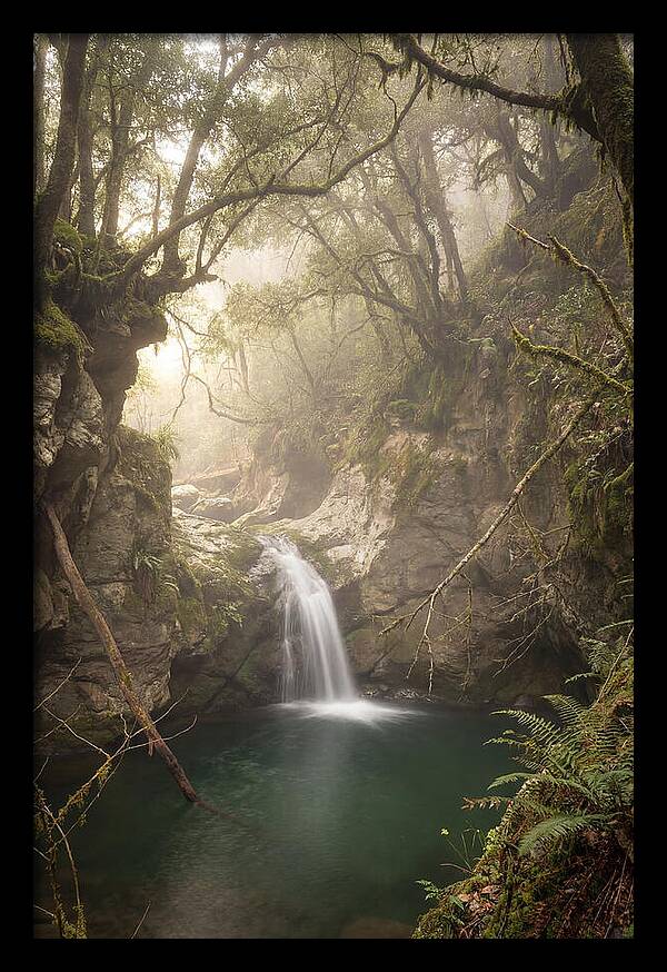 Cascading Waterfall Into Emerald Pool