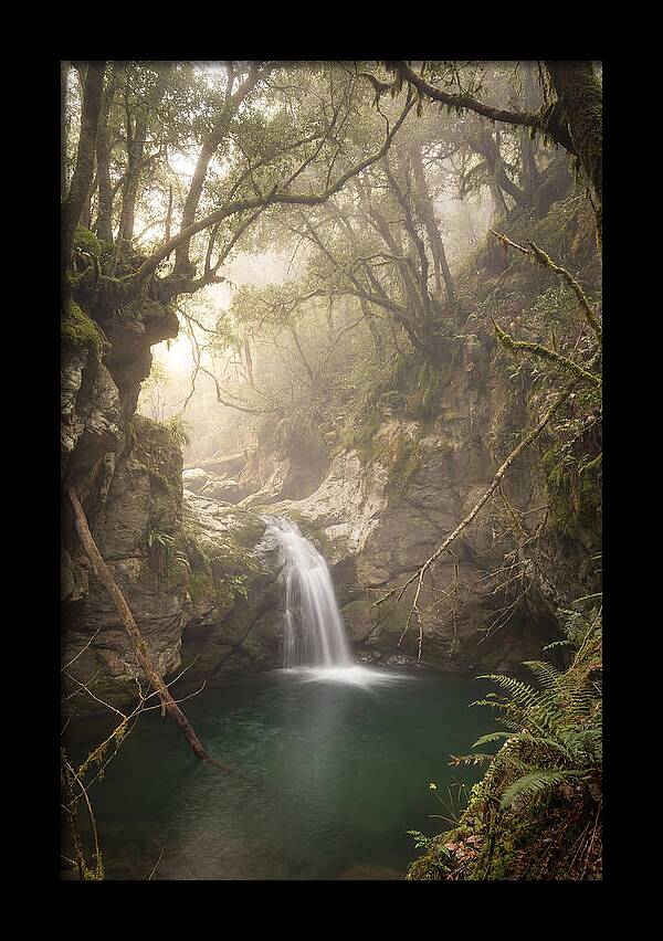 Cascading Waterfall Into Emerald Pool
