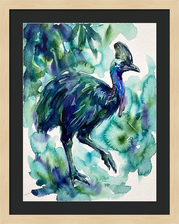 Cassowary Among Lush Greens
