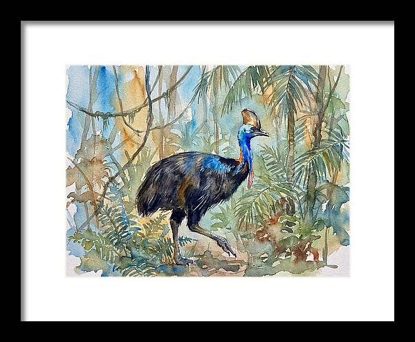 Cassowary Among Tropical Foliage