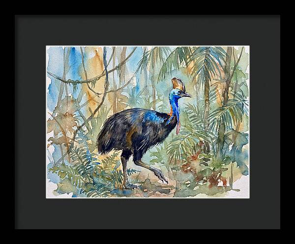 Cassowary Among Tropical Foliage