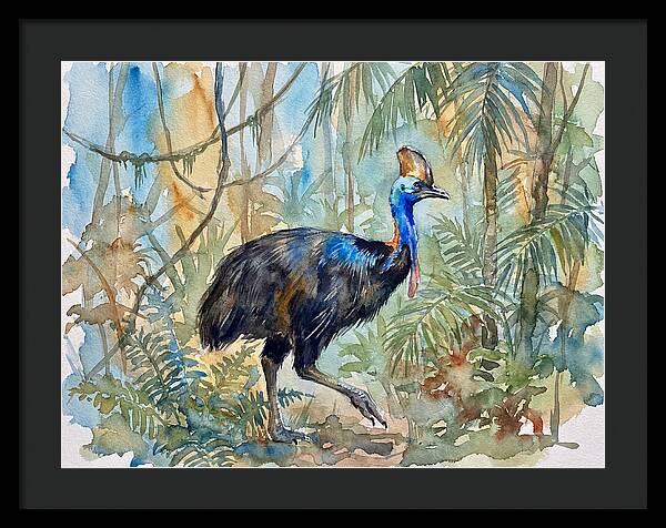 Cassowary Among Tropical Foliage