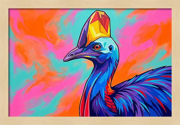 Cassowary Crowned In Color