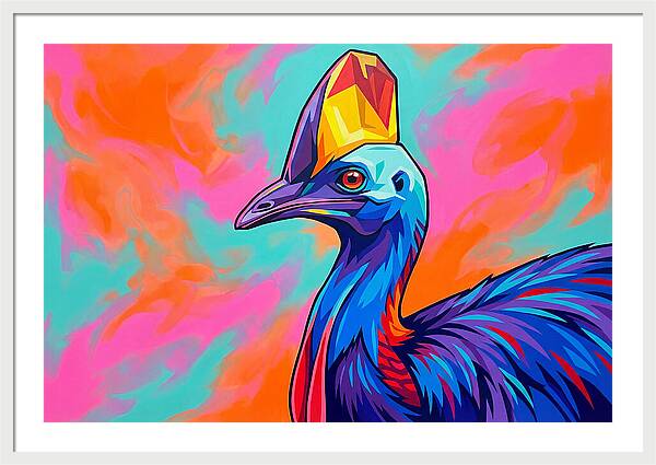 Cassowary Crowned In Color