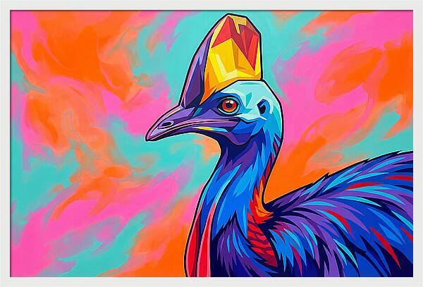 Cassowary Crowned In Color