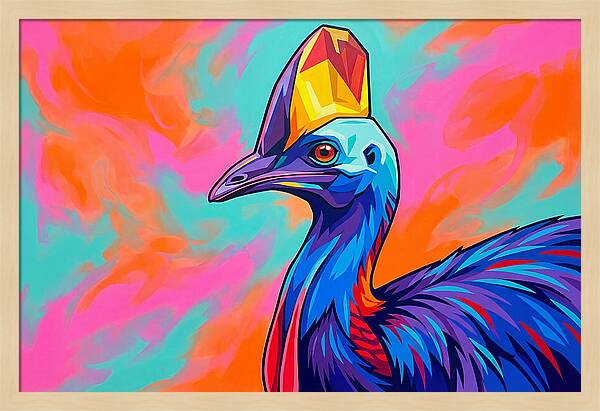 Cassowary Crowned In Color
