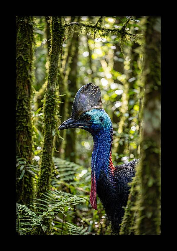 Cassowary In The Rainforest