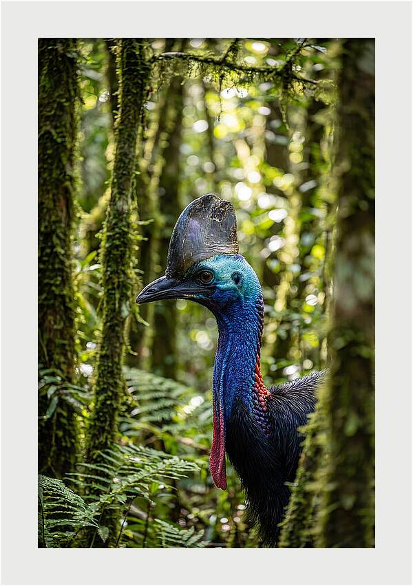 Cassowary In The Rainforest
