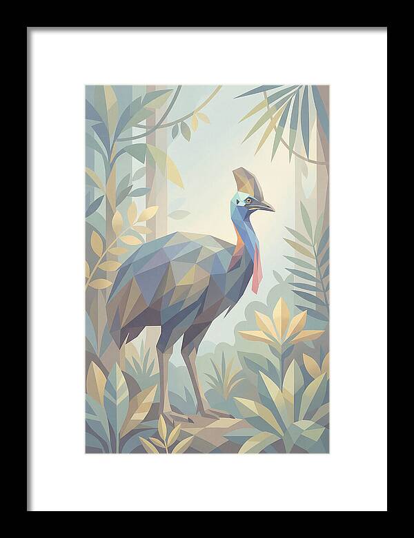 Cassowary In Tropical Rainforest
