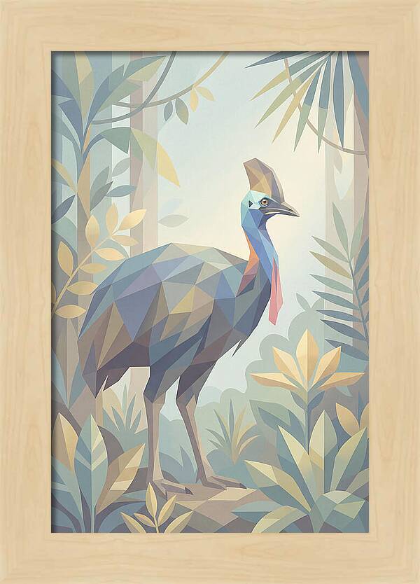 Cassowary In Tropical Rainforest