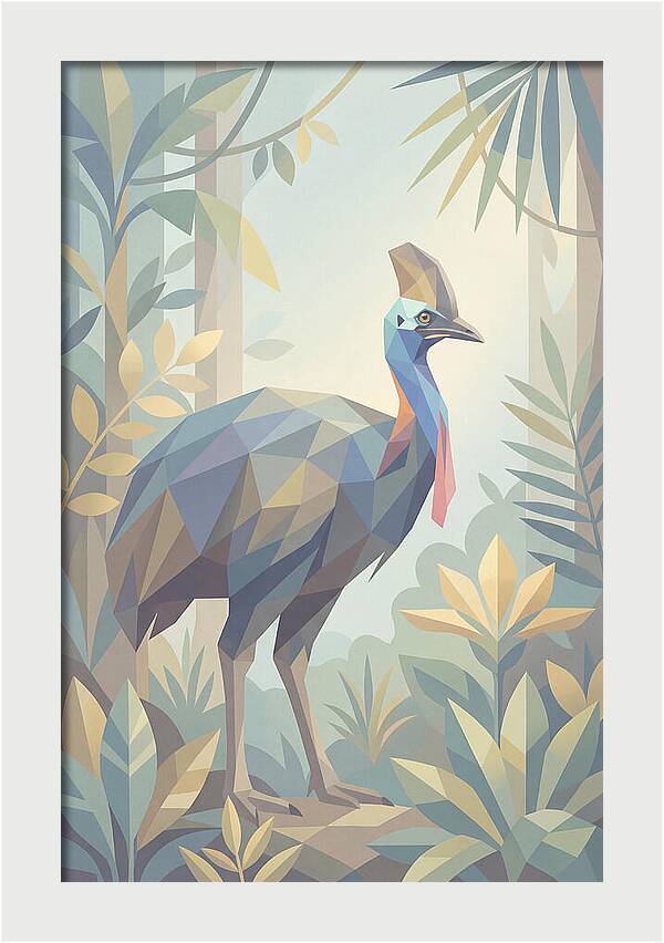 Cassowary In Tropical Rainforest