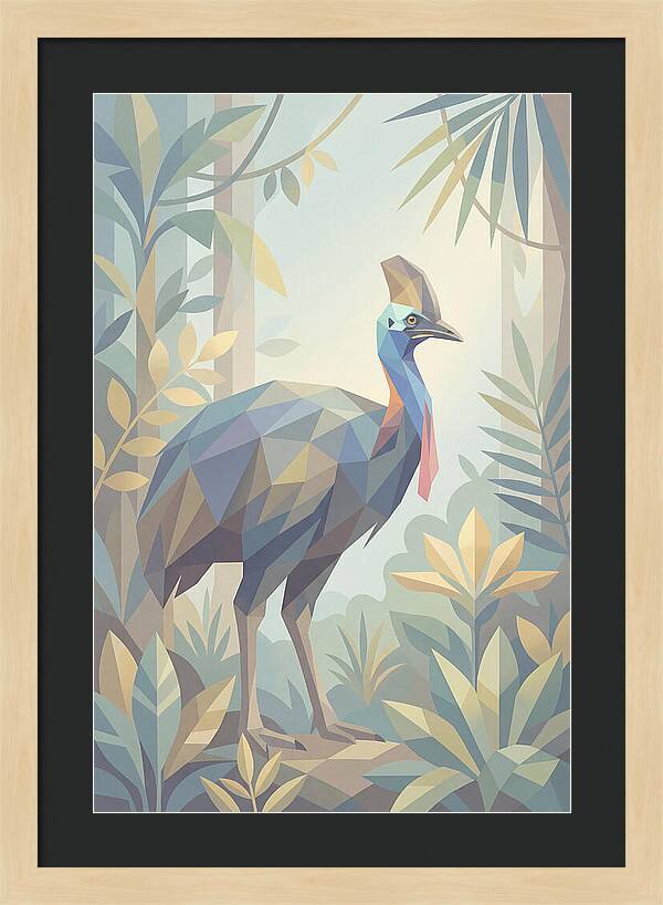 Cassowary In Tropical Rainforest