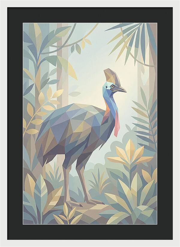 Cassowary In Tropical Rainforest