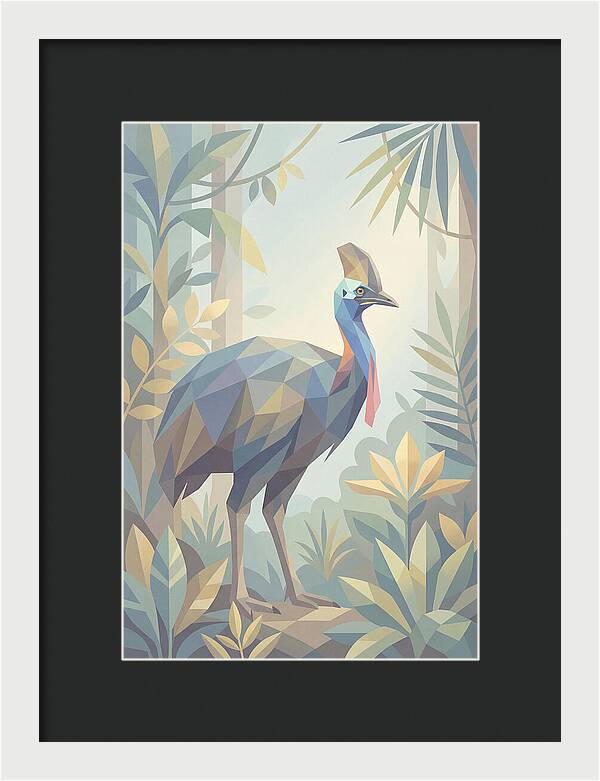 Cassowary In Tropical Rainforest