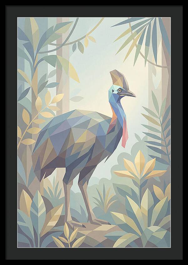 Cassowary In Tropical Rainforest