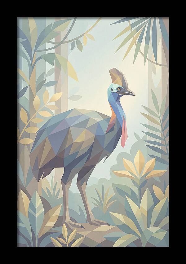Cassowary In Tropical Rainforest