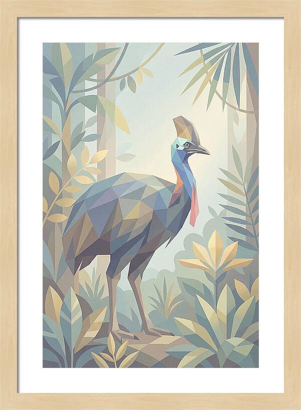 Cassowary In Tropical Rainforest