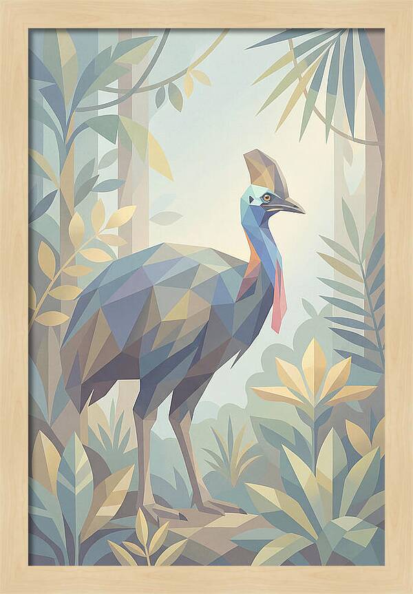 Cassowary In Tropical Rainforest