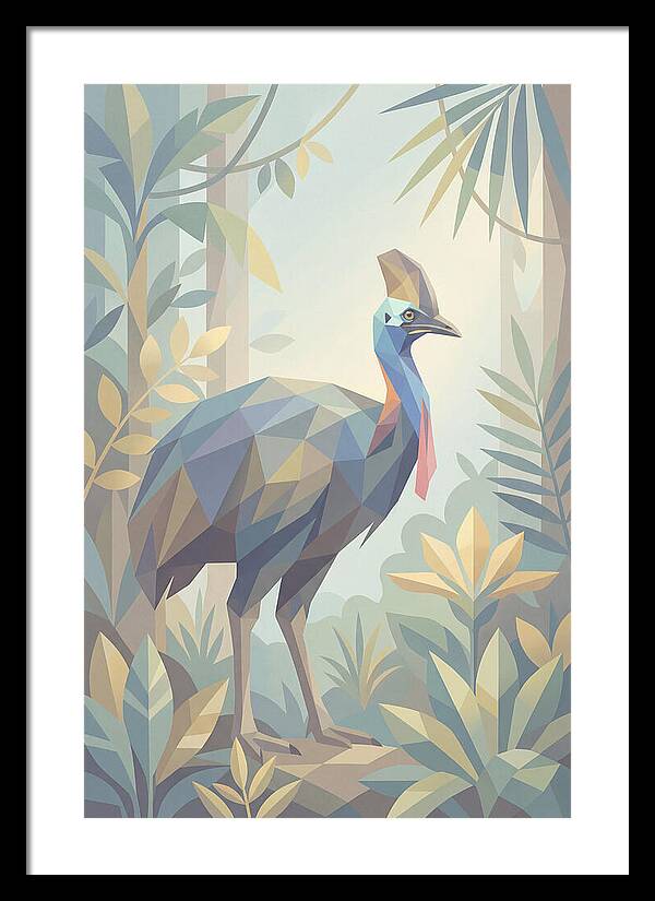 Cassowary In Tropical Rainforest