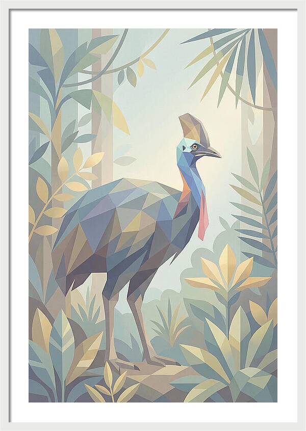 Cassowary In Tropical Rainforest