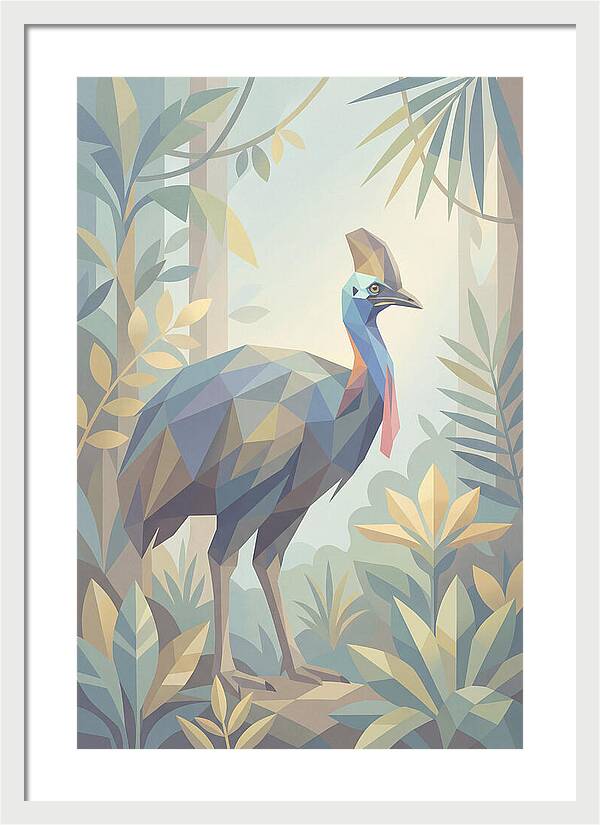 Cassowary In Tropical Rainforest