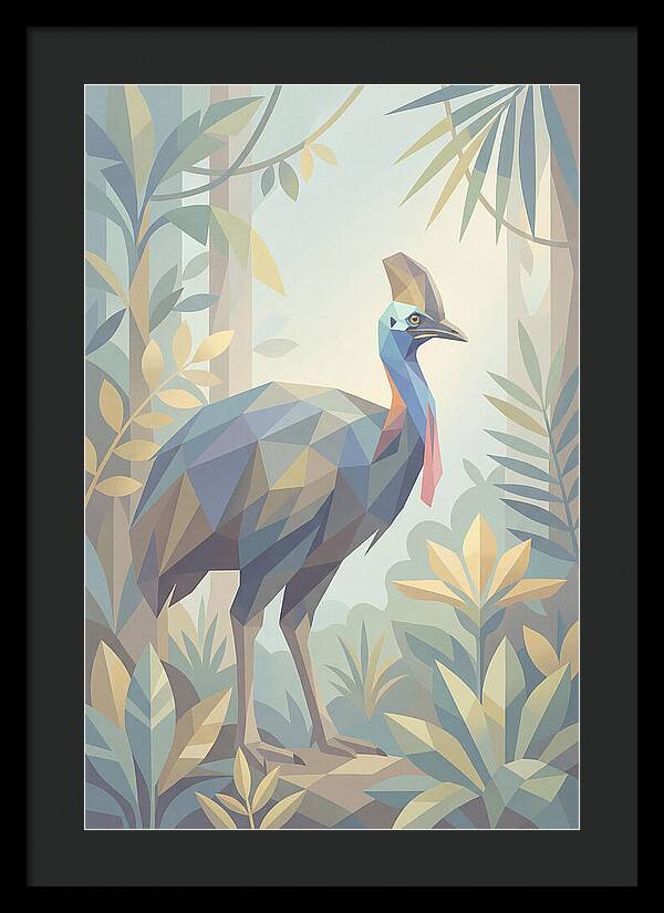 Cassowary In Tropical Rainforest