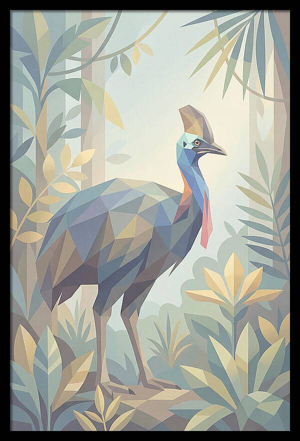 Cassowary In Tropical Rainforest