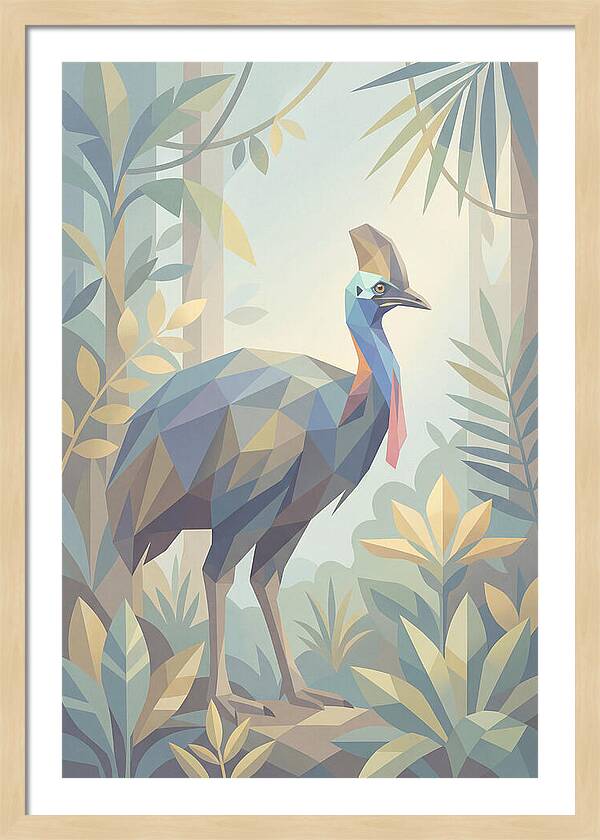 Cassowary In Tropical Rainforest