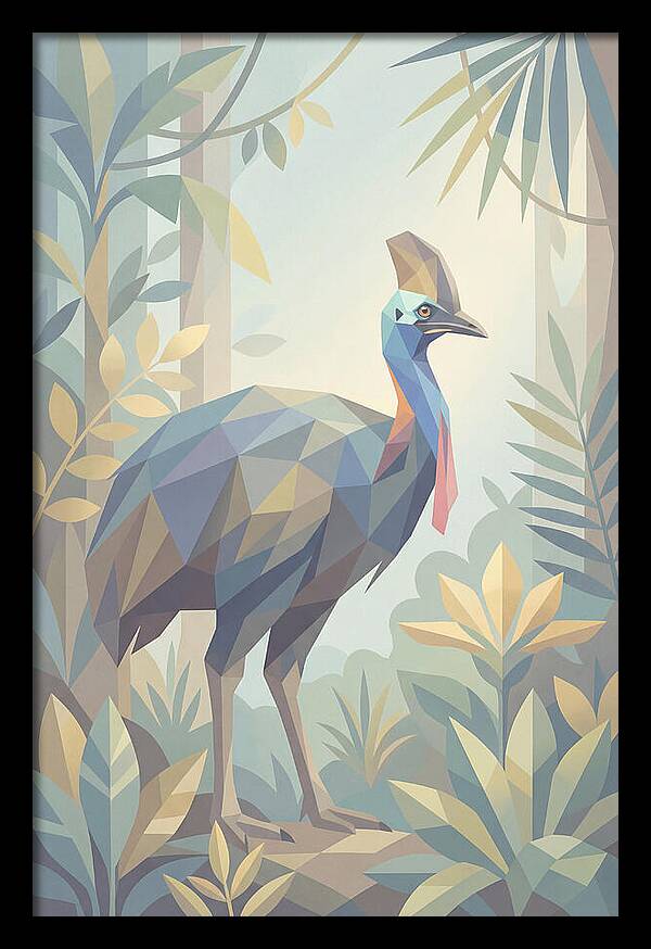 Cassowary In Tropical Rainforest