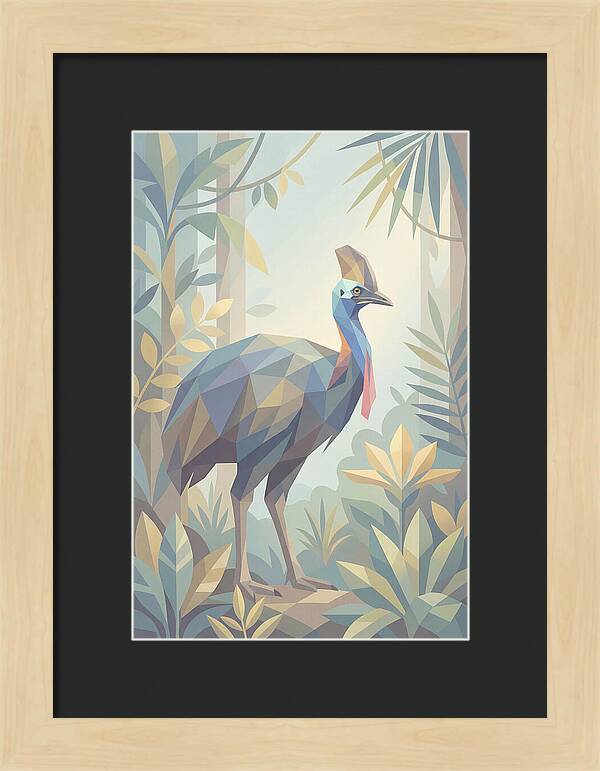 Cassowary In Tropical Rainforest