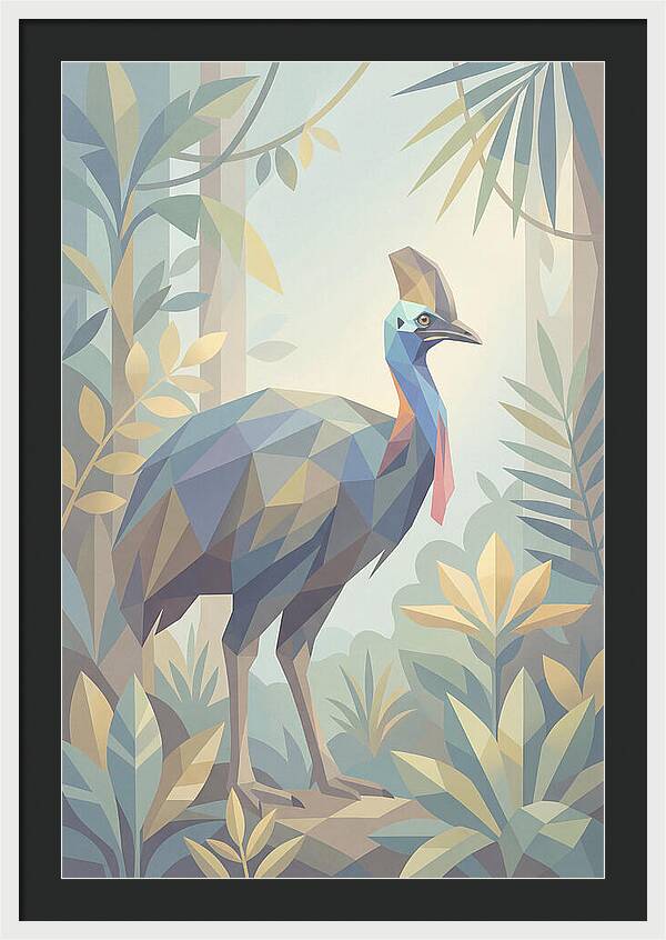 Cassowary In Tropical Rainforest