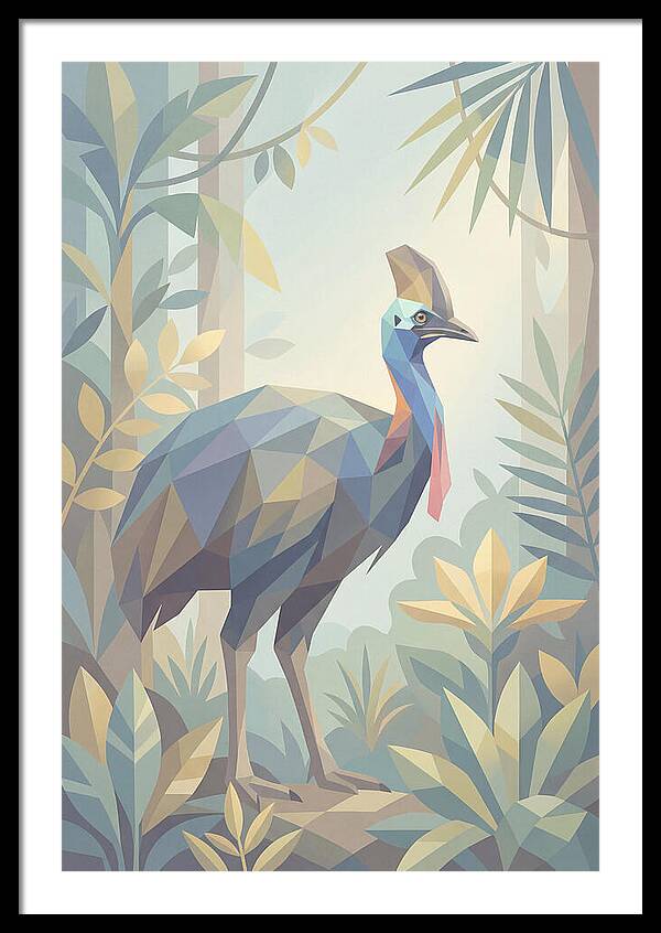 Cassowary In Tropical Rainforest