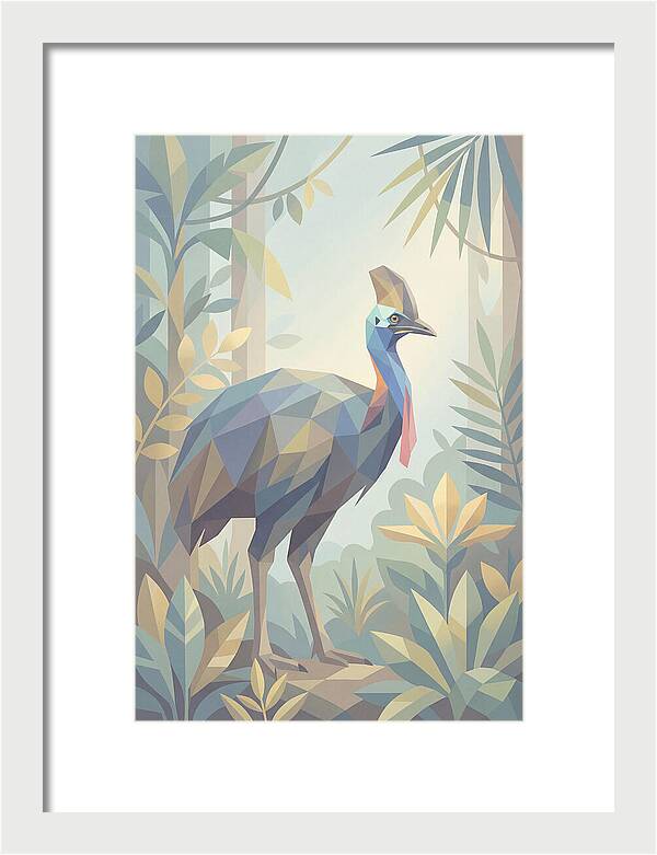 Cassowary In Tropical Rainforest