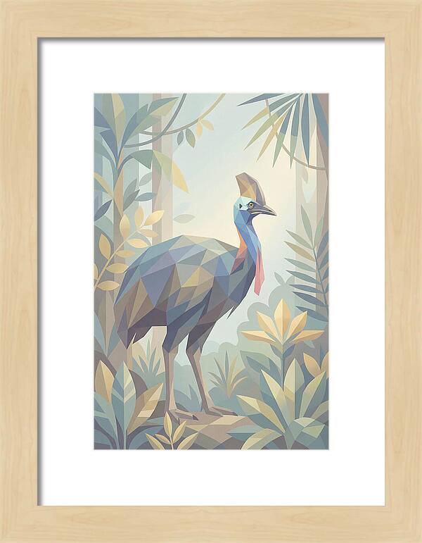 Cassowary In Tropical Rainforest