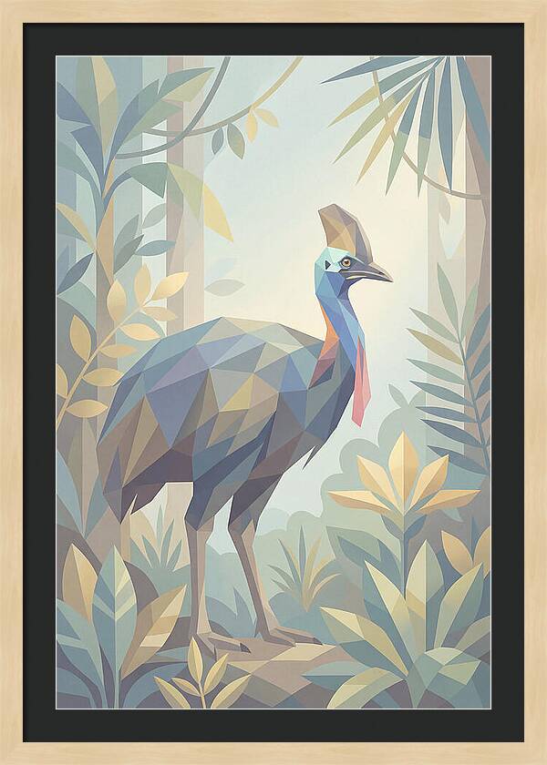 Cassowary In Tropical Rainforest