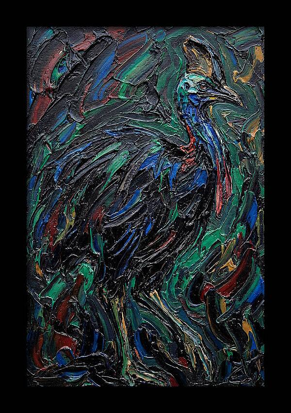 Cassowary In Vibrant Colors