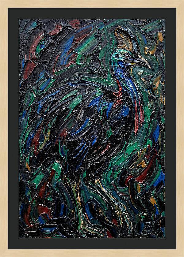 Cassowary In Vibrant Colors