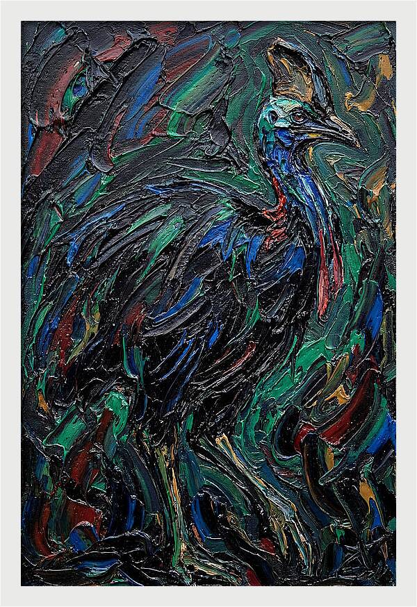 Cassowary In Vibrant Colors