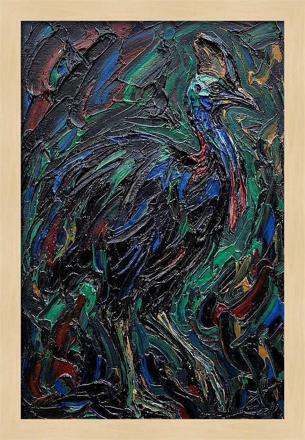 Cassowary In Vibrant Colors