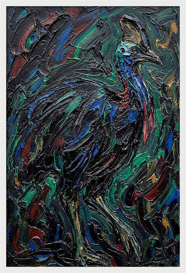 Cassowary In Vibrant Colors