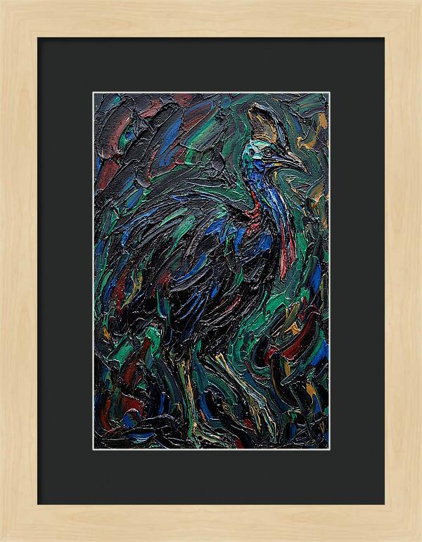 Cassowary In Vibrant Colors