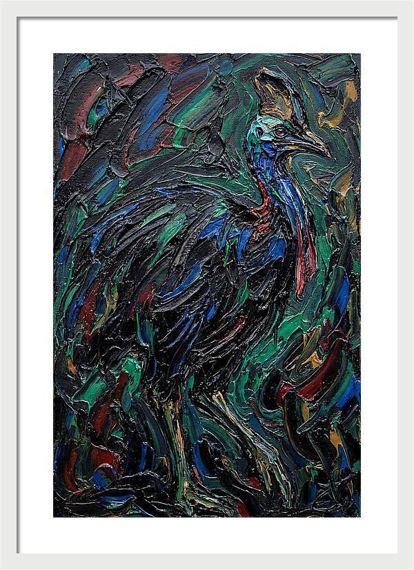 Cassowary In Vibrant Colors